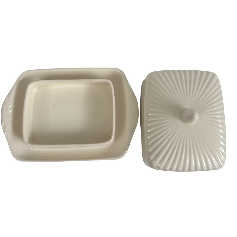 Wedgwood Edme Butter Dish‎ Creamware England Covered Butter Keeper Dish